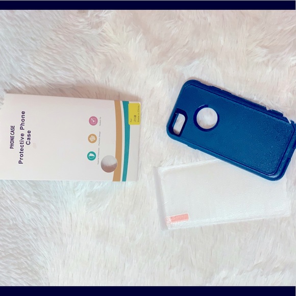 ✨NEW: Blue iPhone 7 / 8 cover | iPhone 7 / 8 cover with tempered glass screen - Picture 6 of 9